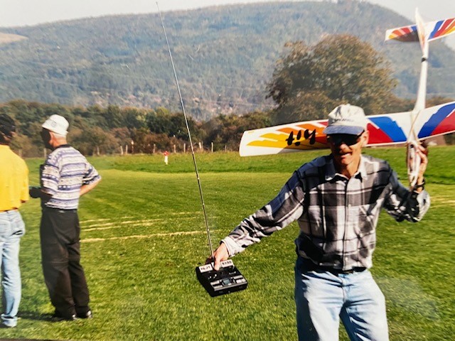 Peter im Einsatz mit seinem Allroundsegler, ca. 1999